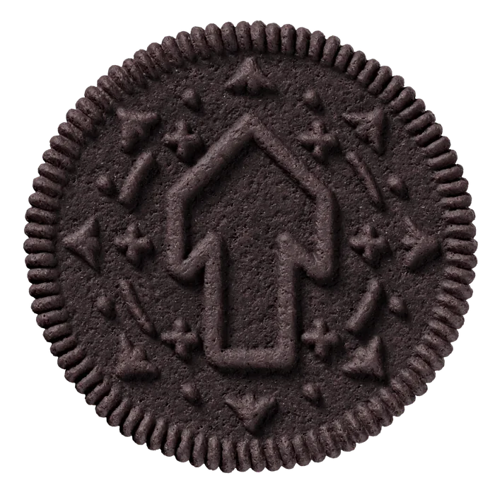 Biscoito OREO com a seta do direcional